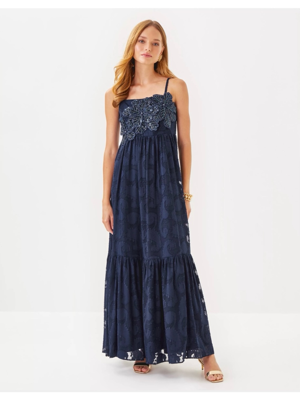 NWT Lilly Pulitzer Mollylynn Clip Maxi Dress in True Navy - Size 0